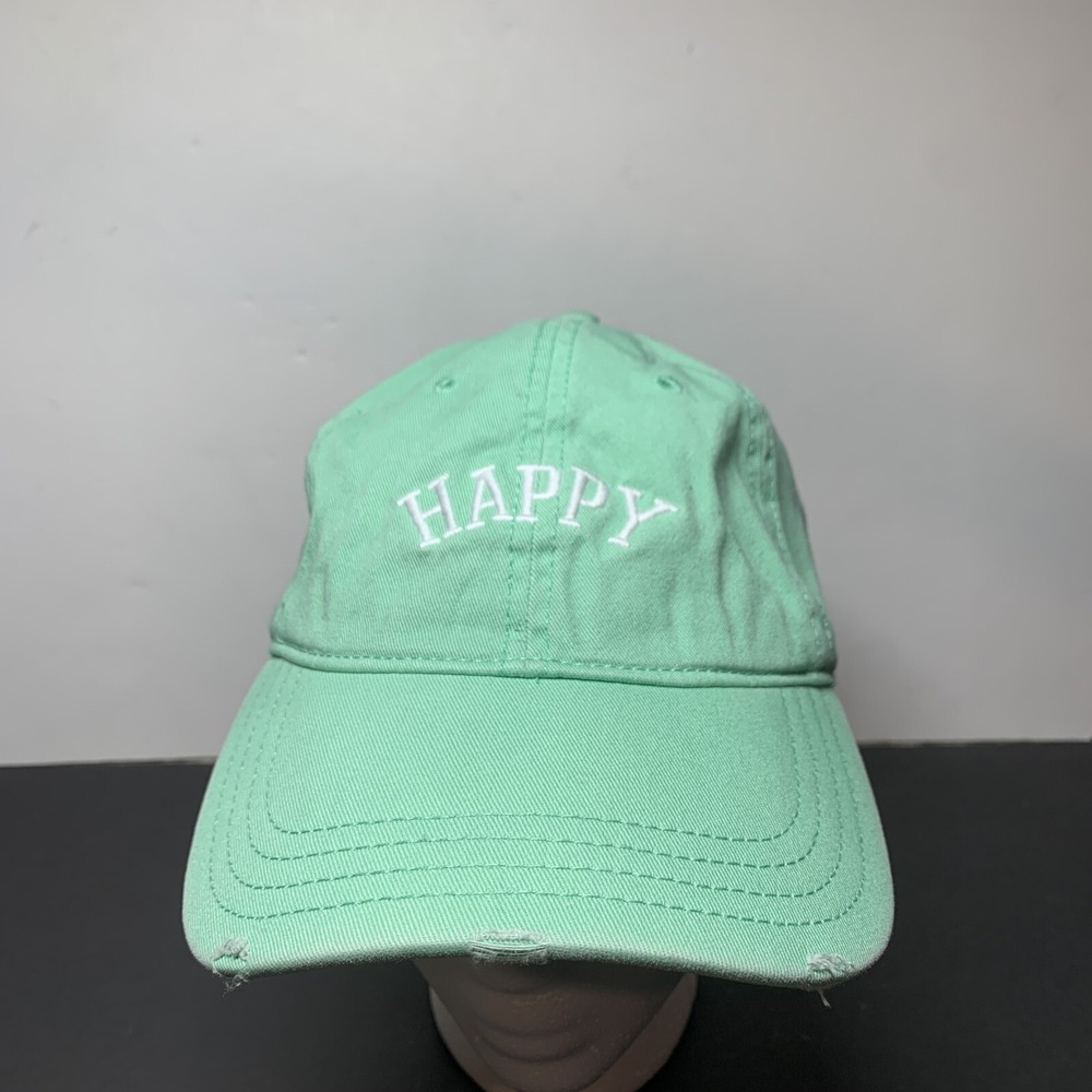 Aerie Happy Baseball Hat Cap One Size Light Green Outdoors No Make Up Day Sports